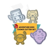 adventure kids cookie cutter set gadget time stamp finn jake princess lumpy beemo embossing 3d print model - Mito3D