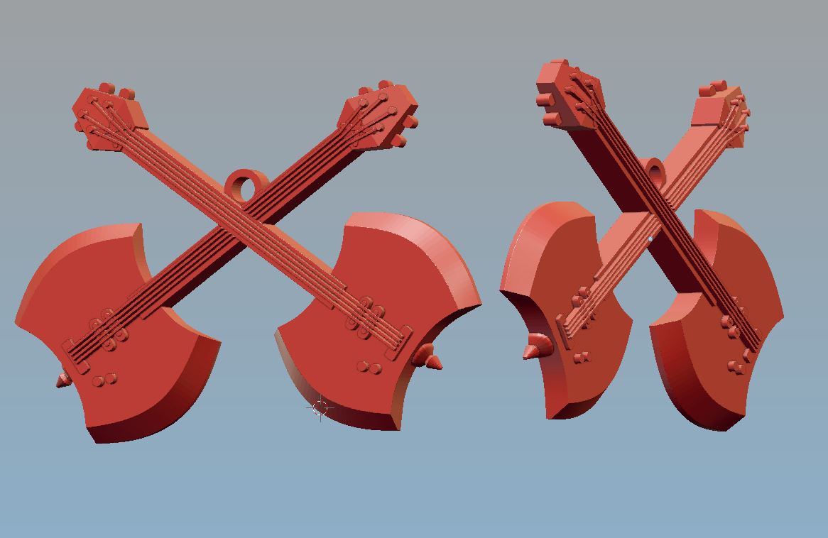 macera zaman oyun madalya gitar 3D print model - Mito3D