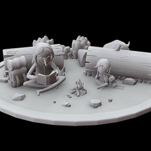 hora de aventura diorama art simon marceline ice king 3d print model - Mito3D