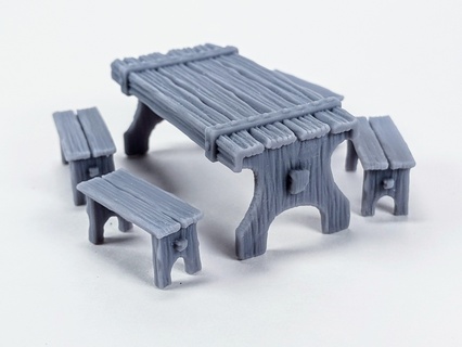 aventureiro banquete tabela taberna rpg fantasia tampo mesa ttrpg espalhar terreno 3d print model - Mito3D