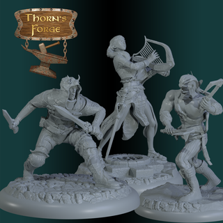 adventurer's pack Game rpg miniature 3d printing stl board games dnd dungeons model dragons figure tabletop 75mm 32mm bard rogue ranger 3d print model - Mito3D