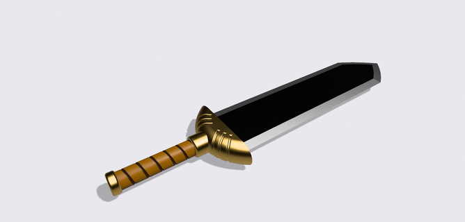 maceraperest kılıç manga Isekai anime kopya bıçak ağzı maceracı lonca Kostüm oyunu destek 3d print model - Mito3D