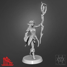 maceracı elf büyücü kadın oyun Kadın büyü Personel temel sihirbaz yapan Zindanlar Parti rol yapma rpg Warhammer minyatür masaüstü d Ageofsigmar aos 3d print model - Mito3D