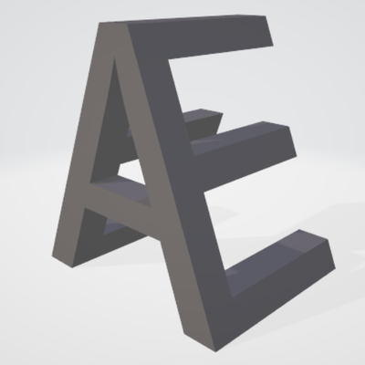 ae lettres combin es art rotation 90 art 3d combinaison 3d print model - Mito3D