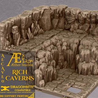 aecave0 - rich caverns aether studios minis dungeons dragons fantasy d&d table top rpg prop props ruins cavern swole 3d print model - Mito3D