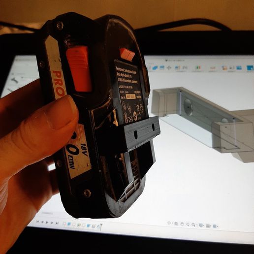 aeg 18v bateria parede suporte ferramenta 3D print model - Mito3D