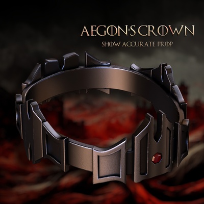 aegon's iron crown - accurate house of dragon game thrones aegon valyrian steel casa del espada damon viserys targaryen conqueror conqueror's 3d print model - Mito3D