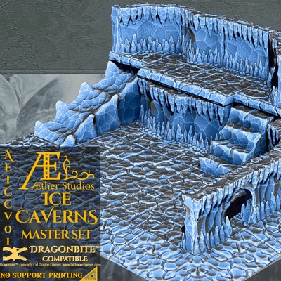 aeiccv01 - master set game aachy'n aether terrain openlock dragonbite dragonlock dungeonlock studios ice caves caverns aeiccv 3d print model - Mito3D