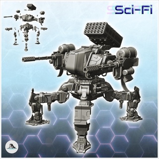 karaciğer mücadele robot 16 gelecek sci fi sf İleti kıyamet masaüstü bilimkurgu savaş oyunları gezegen keşif rpg araç arazi manzara mini oyunu tamirci şekil minyatürler silah Bilim kurgu siberpunk postapo fütüristik Mars Uzay star yarı 3d print model - Mito3D