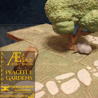 aepcef01 paisible jardins Jeu éther studios minis ttrpg donjons dragons fantaisie table rpg soutenir accessoires ruines routes 3d print model - Mito3D