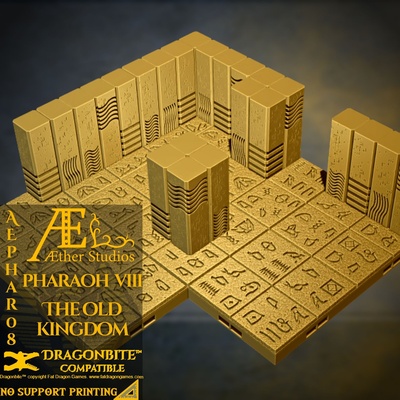 aephar08 - old kingdom game egypt statues stargate pyramid tiles terrain aether studios sand anubis throne room 3d print model - Mito3D