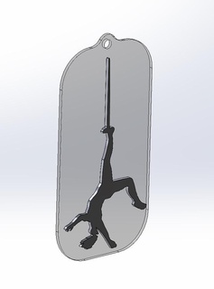 aerialist key tags tag 3d print model - Mito3D