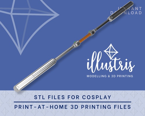 aerith guard stick stl files final fantasy vii remake ffvii cosplay ff rebirth 7 3d print model - Mito3D