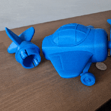 aeroplane moneybox piggybank 3d print model - Mito3D