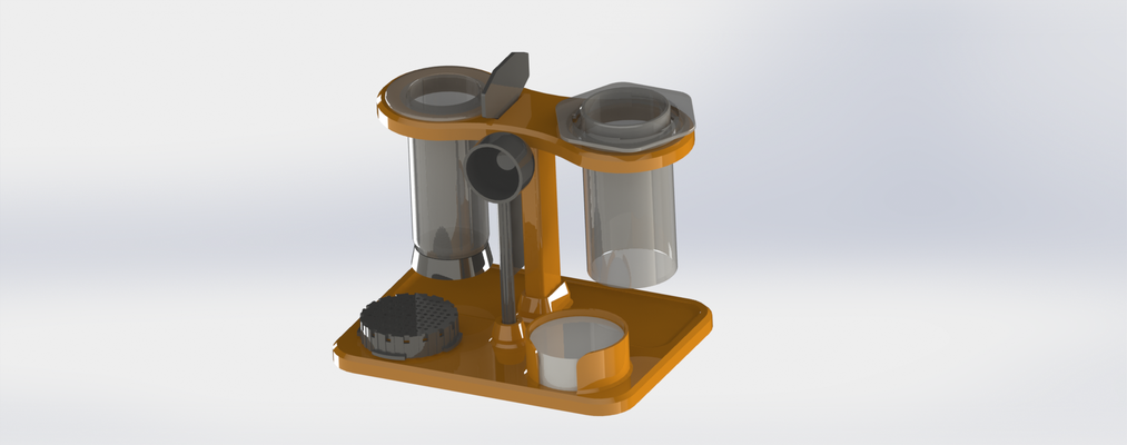 aeropresa soporte organizador 3d print model - Mito3D