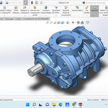 aerzener vmxa237 screw compressor rotor animation 3d print model - Mito3D