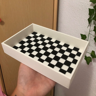 estético bandeja decoração decorativo xadrez minimalismo minimalista mobília chique 3d print model - Mito3D