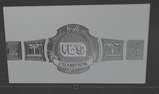 aew tbs champion wwe toy wrestling belt strap 3d print model - Mito3D