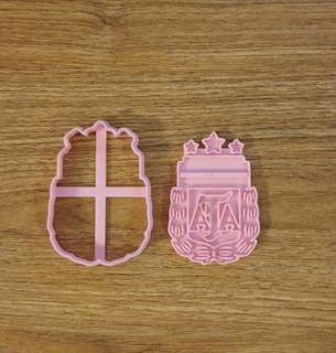 afa argentina national team cookie cutter cutting cookies mass fondant clay cold porcelain seal stamp fortnite cake soccer football 3d print model - Mito3D