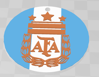 afa argentine football association key ring afa selection argentina  3d print model - Mito3D