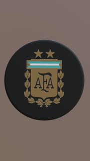 afa argentine soccer coat arms shield dybala player adidas arg world2022 quatarfutbol football selection argentina messi dt scaloni world qatar2022 3d print model - Mito3D