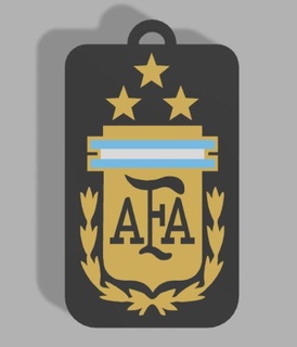 afa key ring argentina national team champions 2022 keychain selection world logo argentina's 3d print model - Mito3D