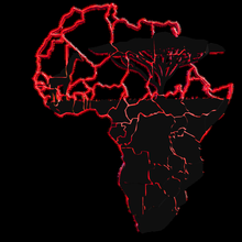 africa art map wallart wall 3d print model - Mito3D