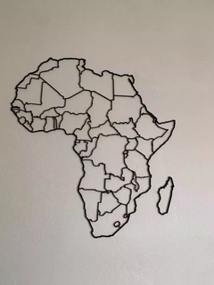 africa - wall decoration map blank afrika madagaskar glue large 3d print model - Mito3D
