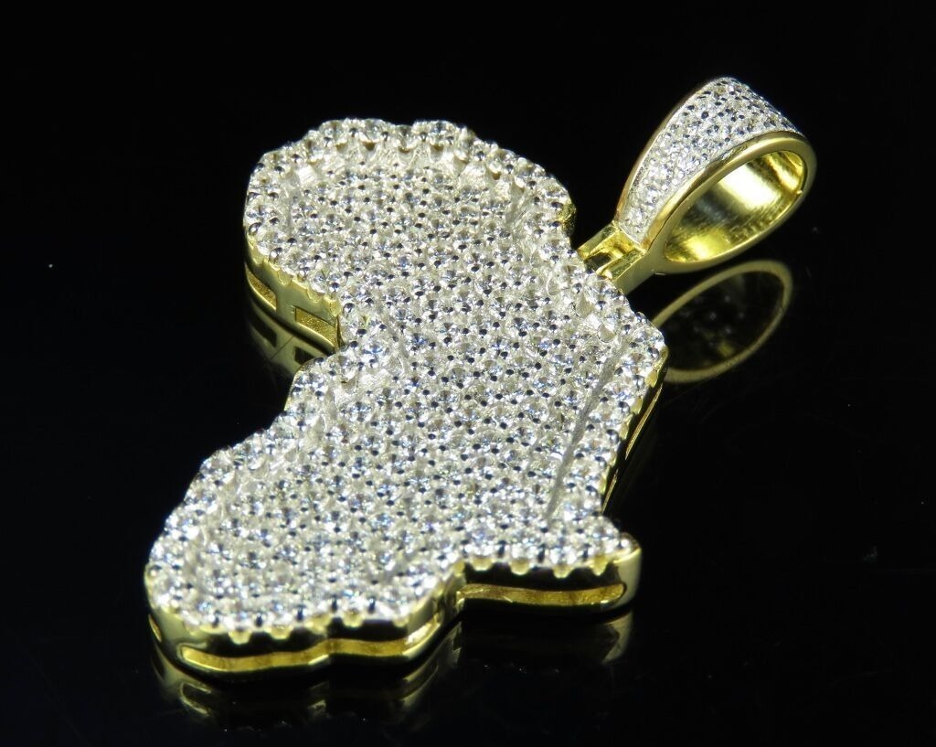 Afrika Diamant Hüfte hüpfen Anhänger Schmuck Antiquität Luxus Rapper HipHop Halskette Edelstein elegant Berühmtheit Stil bling Juwel städtisch Benutzerdefiniert Jahrgang Welt 3D print model - Mito3D