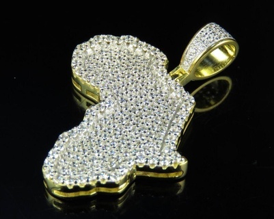 Afrique diamant hanche saut pendentif bijoux antique luxe rappeur hip Collier gemme élégant célébrité style bling Urbain Douane ancien monde 3d print model - Mito3D