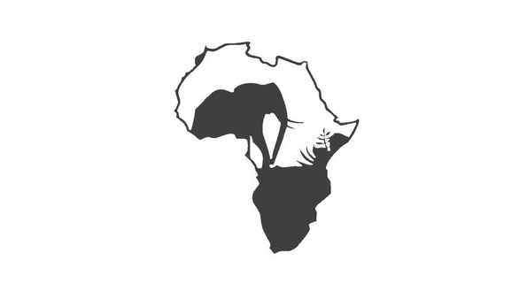 África elefante animal continente Arte 2d emblema decoración diseño logo pared accesorio 3d print model - Mito3D
