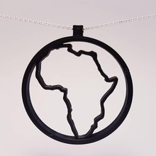 afrique du pendentif bijoux les boucles d'oreilles de l'afrique 3d print model - Mito3D