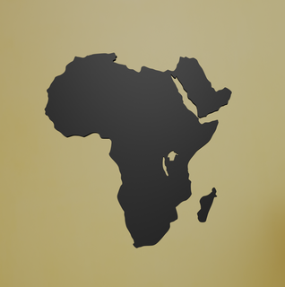África parede arte laser corte continente mapa geografia africano safári região selvagem topografia exploração silhueta 2d Projeto 3d print model - Mito3D