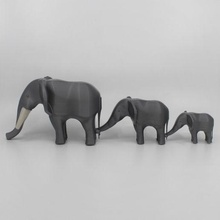 african elephant mama & babies toy wheels cute 3d print model - Mito3D