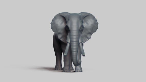 african elephant pose 02 Art stl file 3d printing model mammal animal wildlife design art figurines toy pla resin creality nature 3d print model - Mito3D