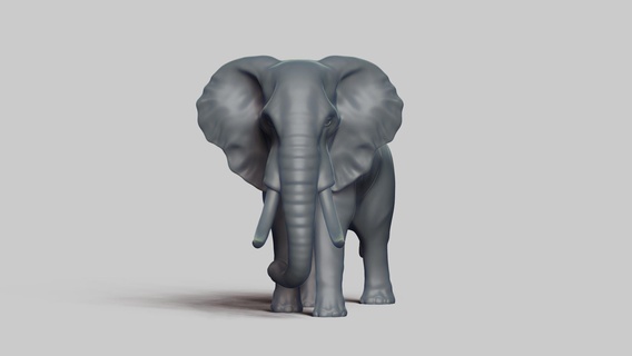 african elephant pose 03 stl file 3d printing model mammal animal wildlife design art figurines toy pla resin creality nature 3d print model - Mito3D