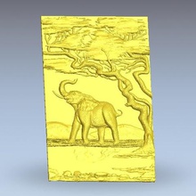african elephant art 3d print model - Mito3D