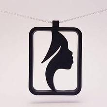 african lady pendant jewelry ear ring africa 3d print model - Mito3D