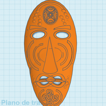 african mask art embellishment 3d print model - Mito3D