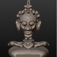 africana xamã fantástico bustos series art chest heroic figurine personalize jewel bones fantasy customize hroe heroica fantasa figurita personalizar joya huesos 3d print model - Mito3D