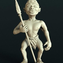 africana estátua a arte 3d stl esculpido cnc 3d print model - Mito3D