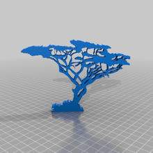 african tree art africa 2d 3d print model - Mito3D