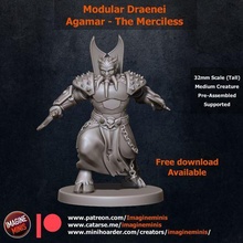 agamar - merciless game 32mm dnd dnd5e miniature draenei pathfinder rpg tabletop tiefling ttrpg warcraft wow toy 3d print model - Mito3D