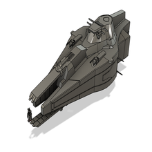 agamemnon-class refit 1 1700 gundam gunpla scale model starship vehicles 3d print model - Mito3D