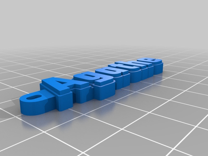 agathe keychain customized organization 3d print model - Mito3D