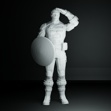 agente meraviglia figura serie 8 arte giocattolo statua comico i fumetti miniatura mini scultura Capitano America 3d print model - Mito3D