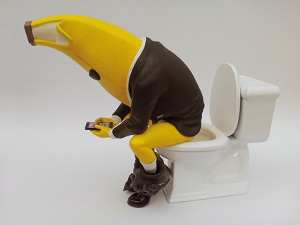 agent peely busy - fortnite - bananin - banano fortnite banana bananin mr peely agent peely funy fun hi poly  3d print model - Mito3D
