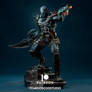 agent venom february statue spiderman spiderverse marvel mcu carnage toy figure 3d print model - Mito3D