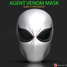agent venom mask - marvel helmet art accessories toy csoplay cosplay spider man venommask venomcosplay venomhelmet venommarvel venommaskcosplay 3d print model - Mito3D