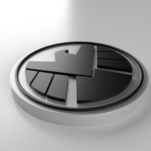 agents shield emblem of 3d print model - Mito3D